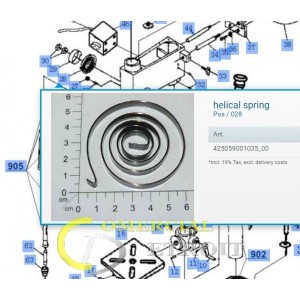 Resorte helicoidal para taladro columna Einhell SB 701/1