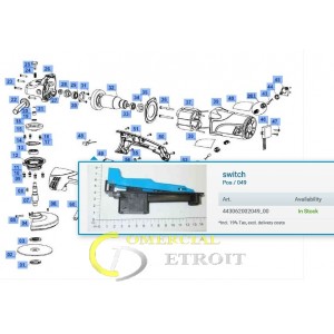 Interruptor para amoladora Einhell modelo BT-AG2000