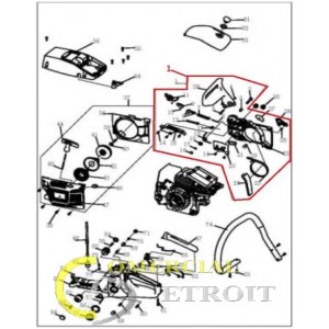 FRENO SEGURIDAD CADENA COMPLETO MOTOSIERRA ITOOLS ITMS45