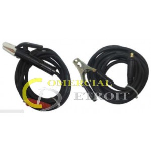 CABLES DE SOLDAR 5 METROS CON PINZA Y MASA