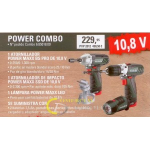 COMBO METABO DE 1 ATORNILLADOR Y 1 ATORNILLADOR DE IMPACTO